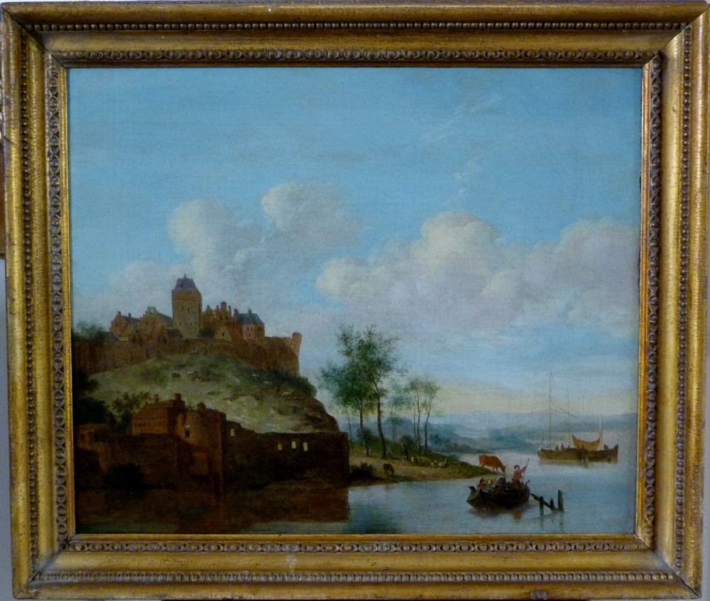 a riverside town c 1780 dutch school