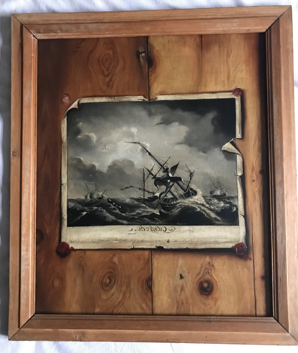a still life trompe l'oeil c1850 manner of strickland lowry